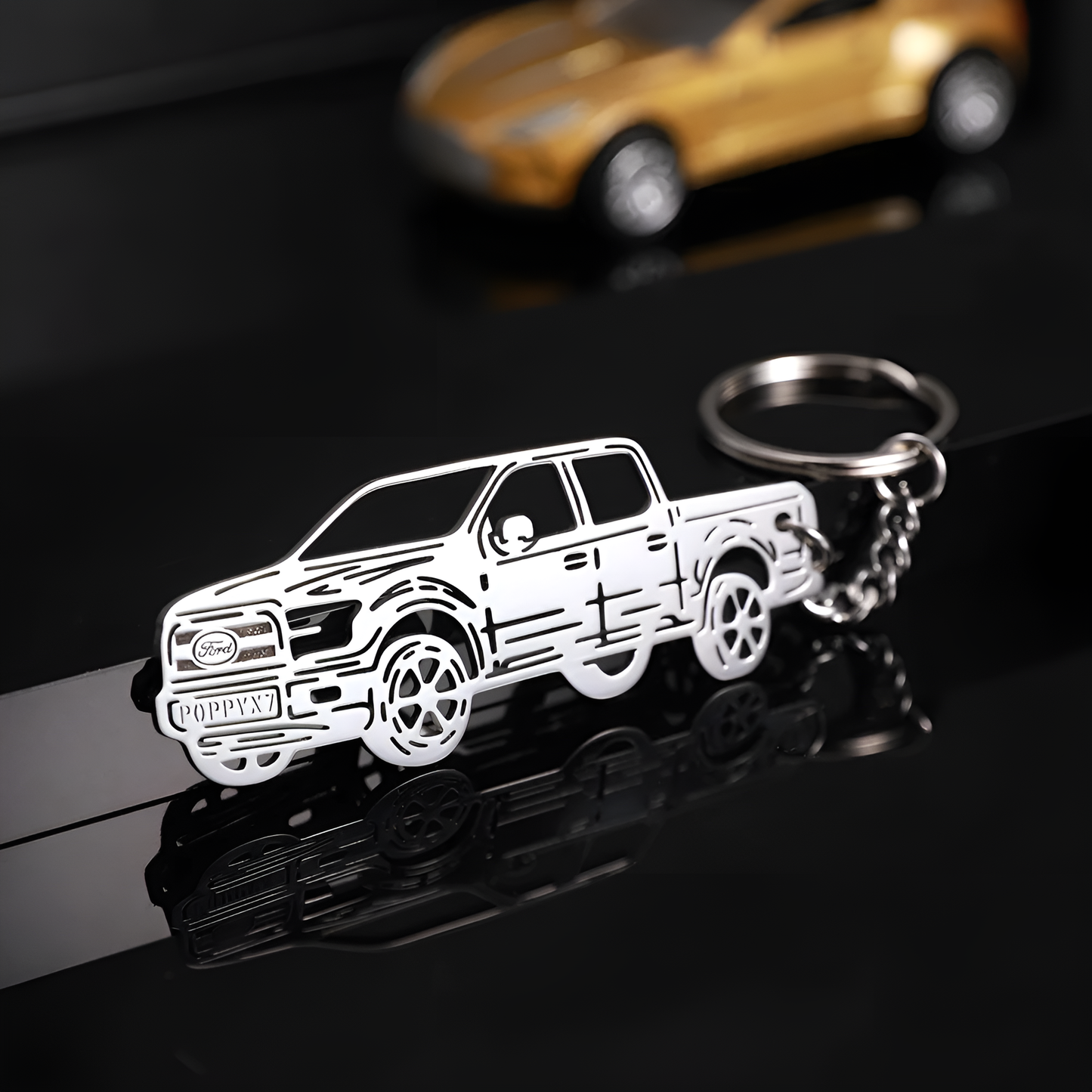 Personalized Stainless Steel or Silver Car Keychain in Any Model - Premium keychain from You only Jewelry - Just $24.99! Shop now at giftmeabreak