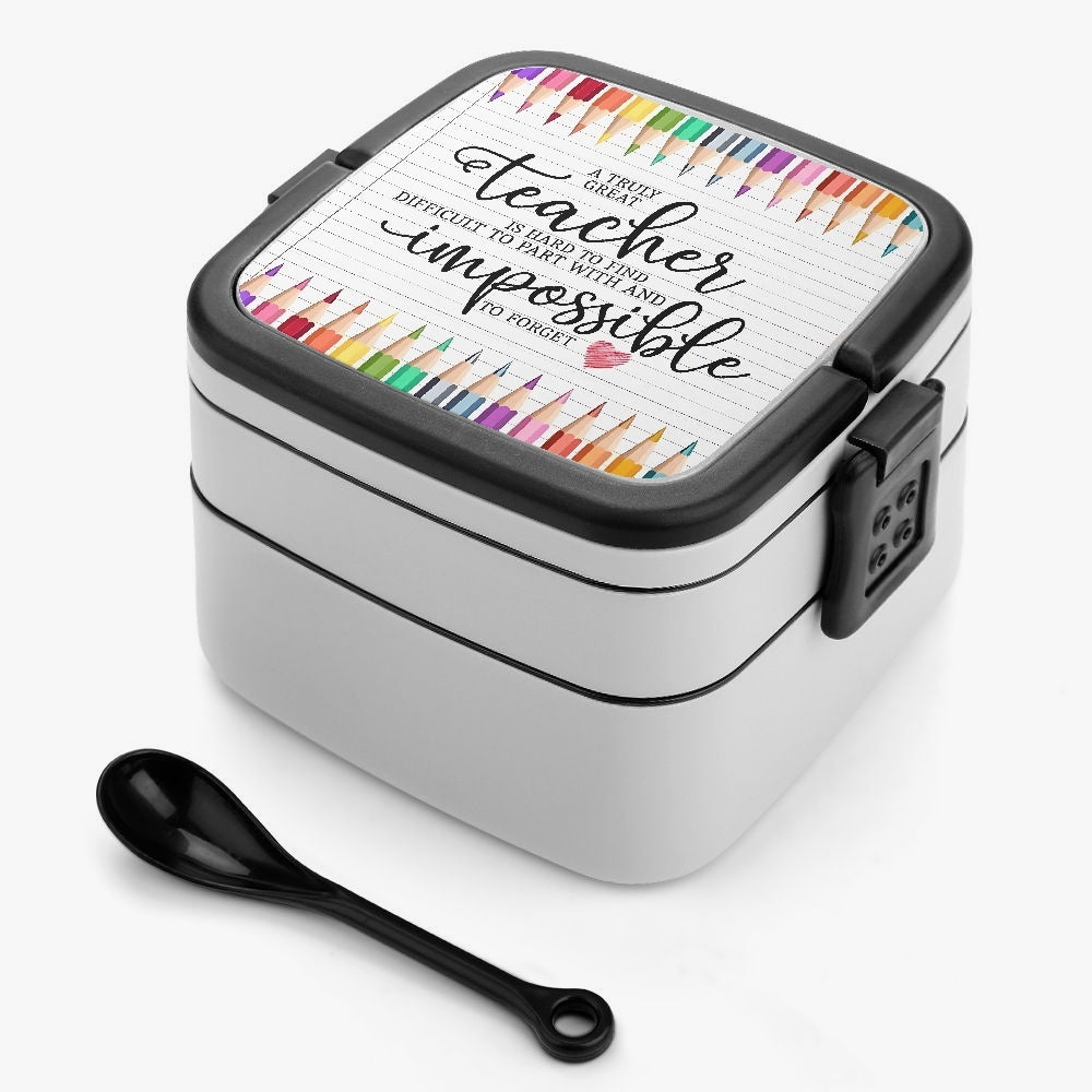 Teacher Double-layer Bento Lunch Box - Premium lunch box from JetPrint - Just $22.99! Shop now at giftmeabreak