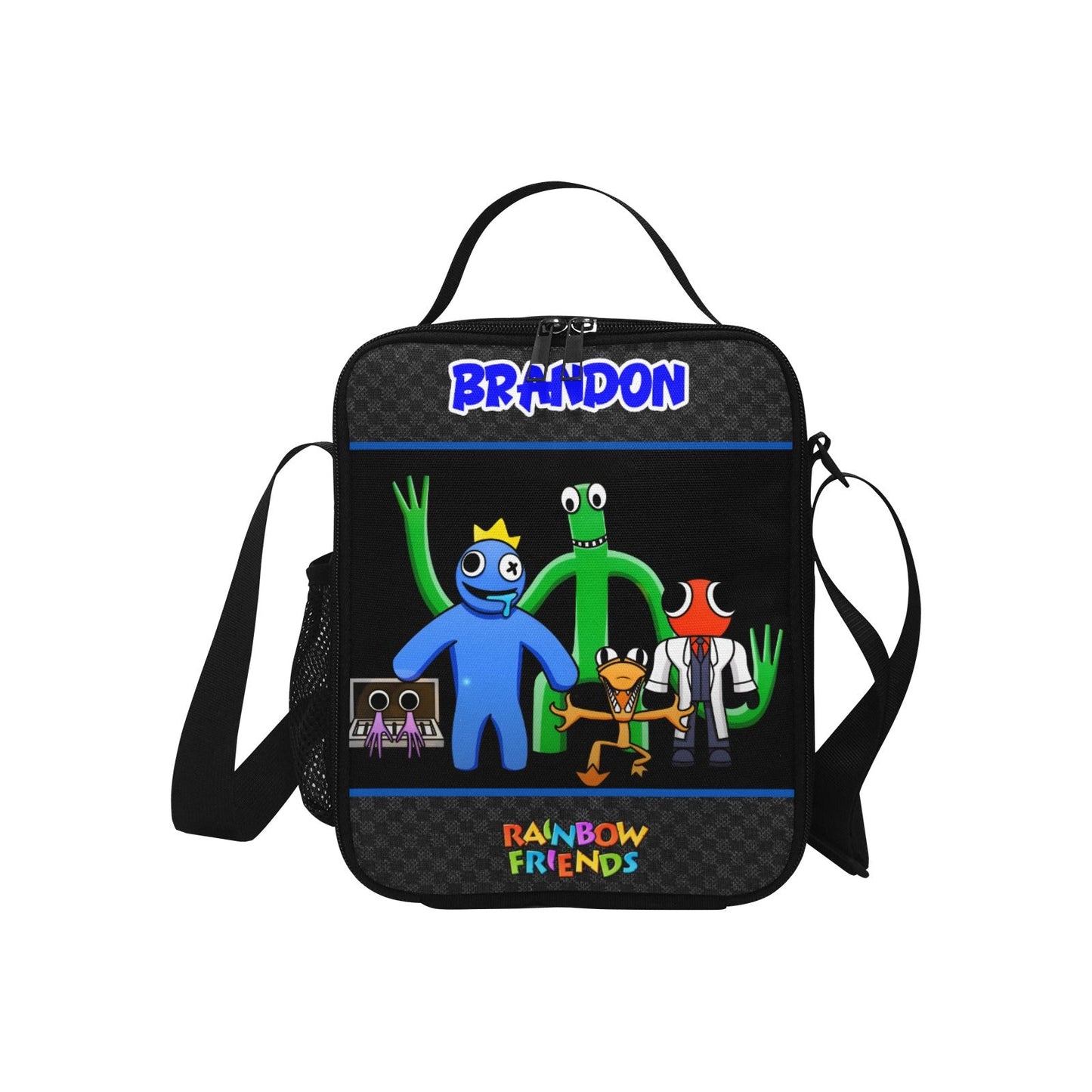 Personalized Rainbow Friends Crossbody Lunch Bag for Kids - Premium lunch box from Inkedjoy - Just $24.99! Shop now at giftmeabreak