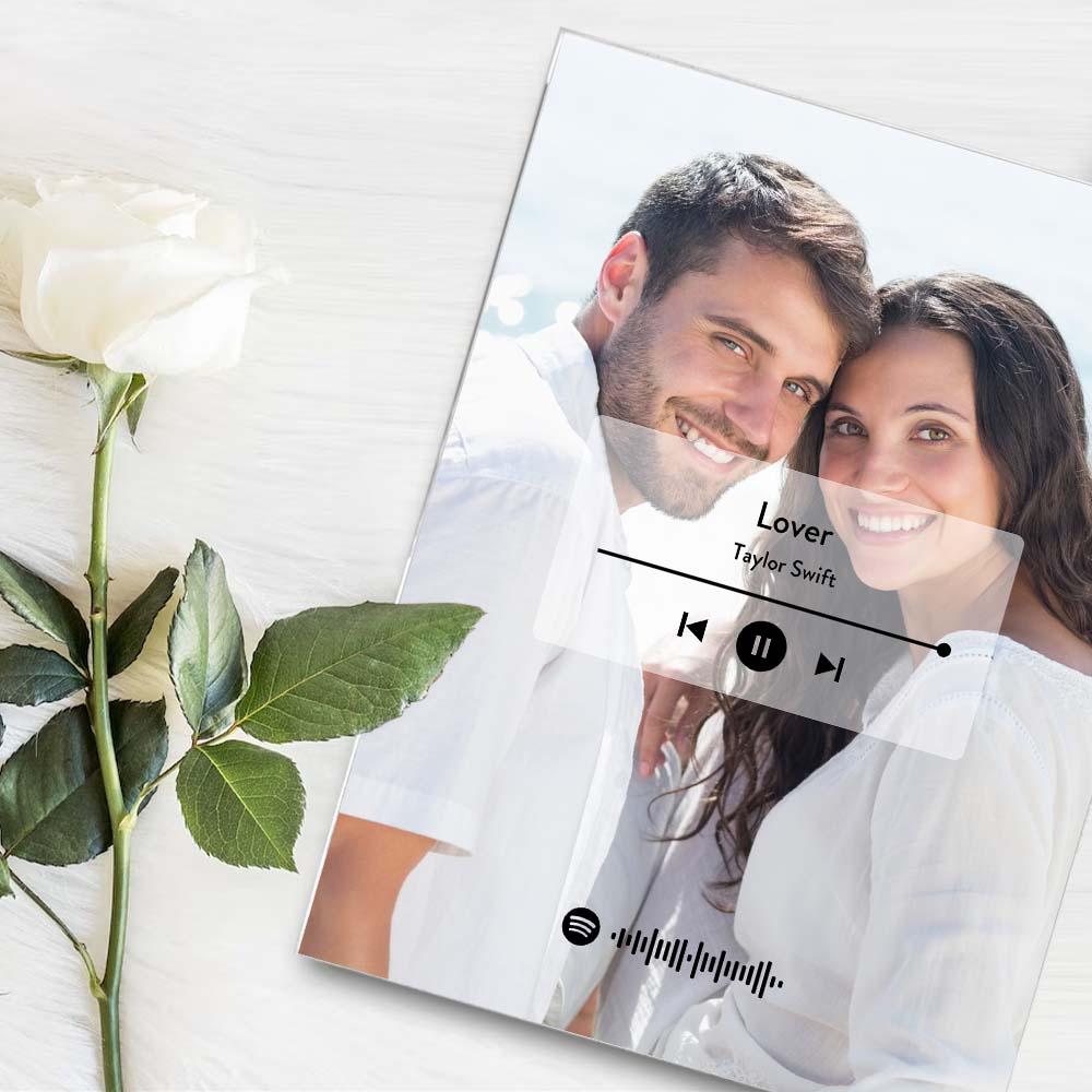Customized Photo Spotify Code Plaque