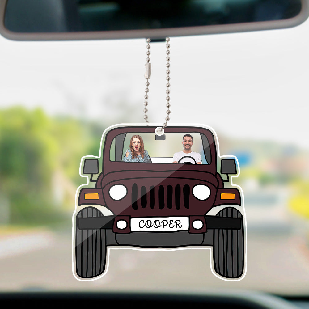 Personalized Off Road Car Photos Hanging Ornament - 12 Colors