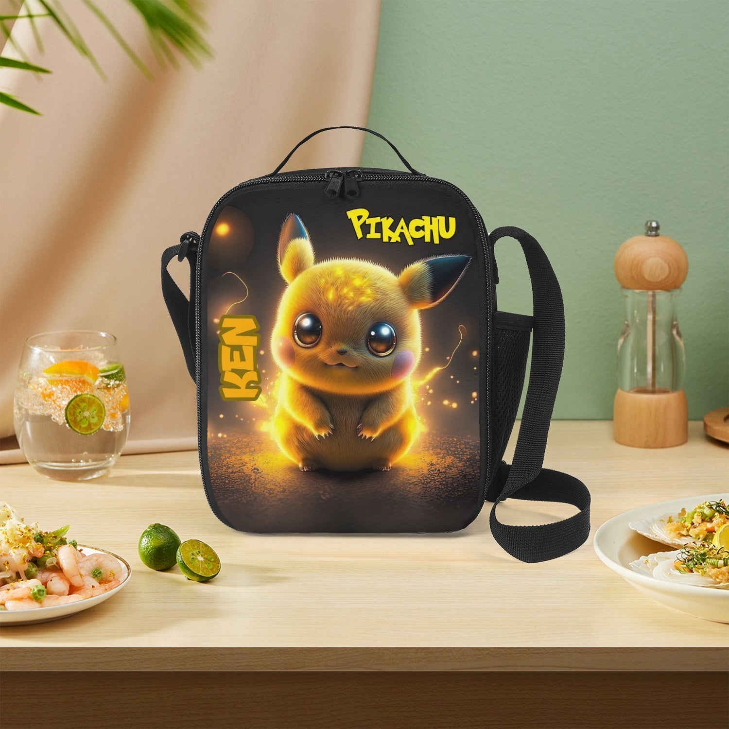 Personalized Custom Pokemon Pikachu Lunch Box Bag *See Listing for Matching Tumbler*