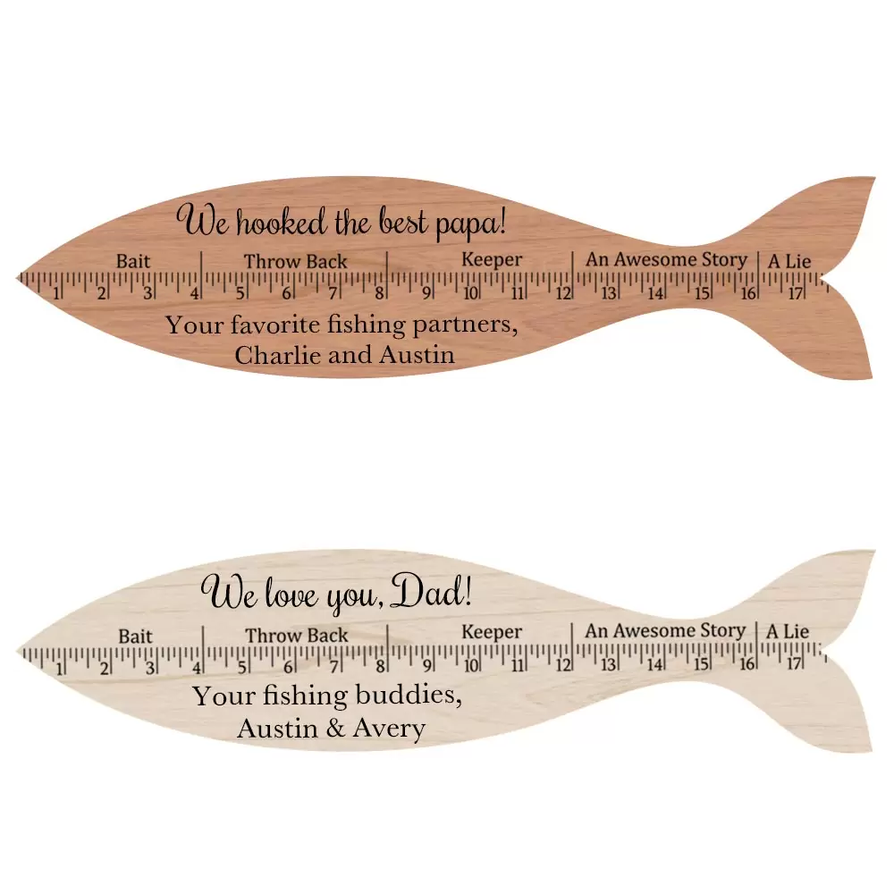 Personalized Wooden Fish Ruler, Fish Measurement, Measurement Tool, Fathers Day Gift, Fishing Gift for Dad/Fishing Buddy - Premium  from You only Jewelry - Just $24.99! Shop now at giftmeabreak