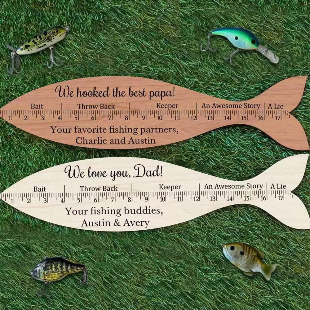 Personalized Wooden Fish Ruler, Fish Measurement, Measurement Tool, Fathers Day Gift, Fishing Gift for Dad/Fishing Buddy - Premium  from You only Jewelry - Just $24.99! Shop now at giftmeabreak