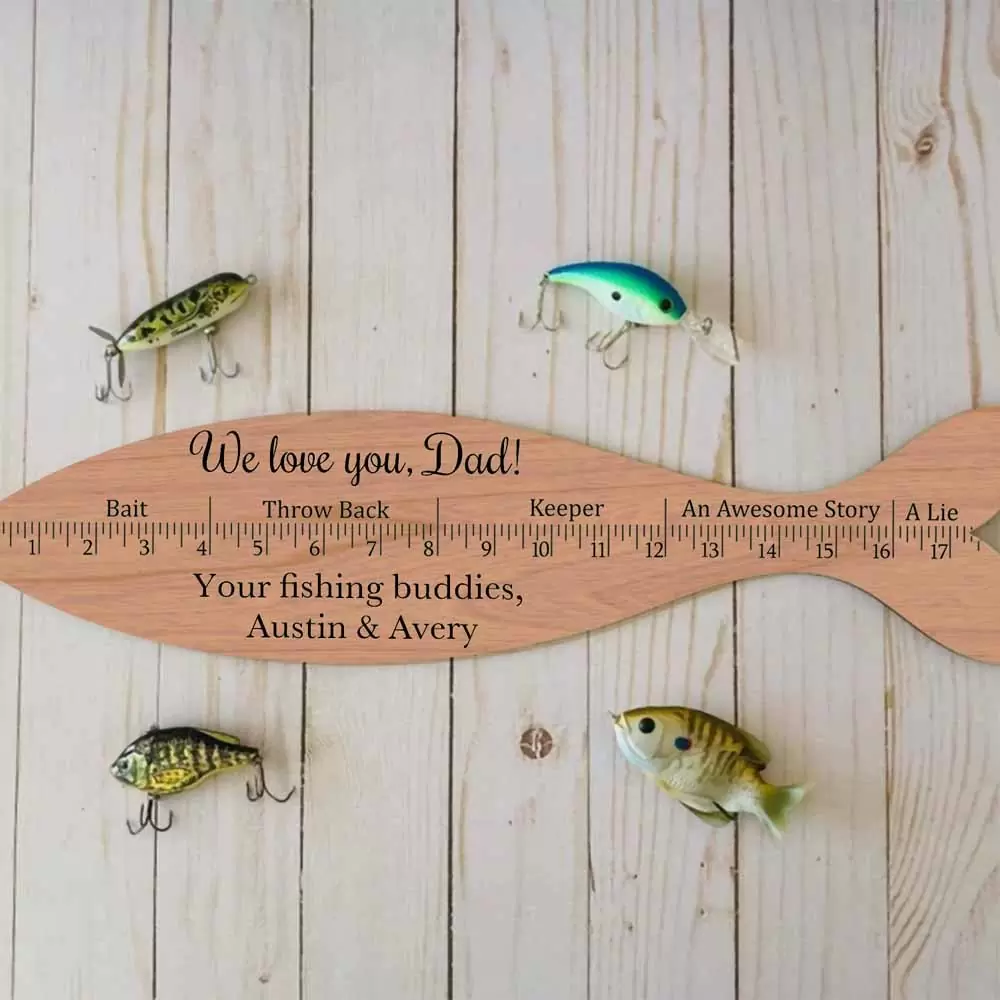 Personalized Wooden Fish Ruler, Fish Measurement, Measurement Tool, Fathers Day Gift, Fishing Gift for Dad/Fishing Buddy - Premium  from You only Jewelry - Just $24.99! Shop now at giftmeabreak