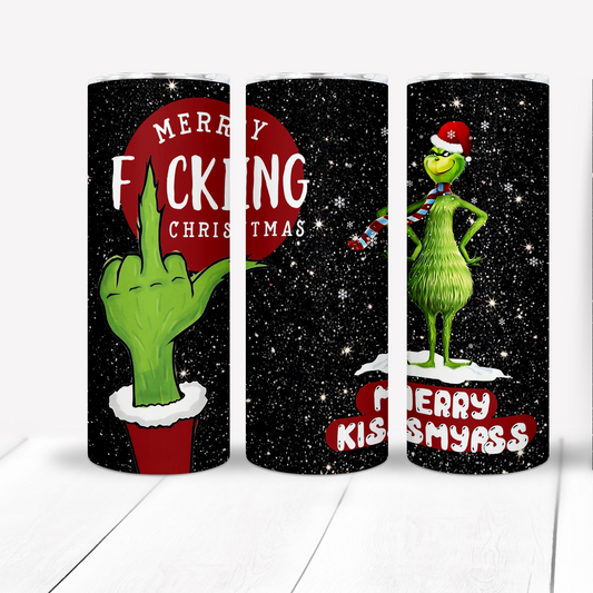 The Grinch Merry Christmas Funny 20oz Stainless Steel Skinny Tumbler