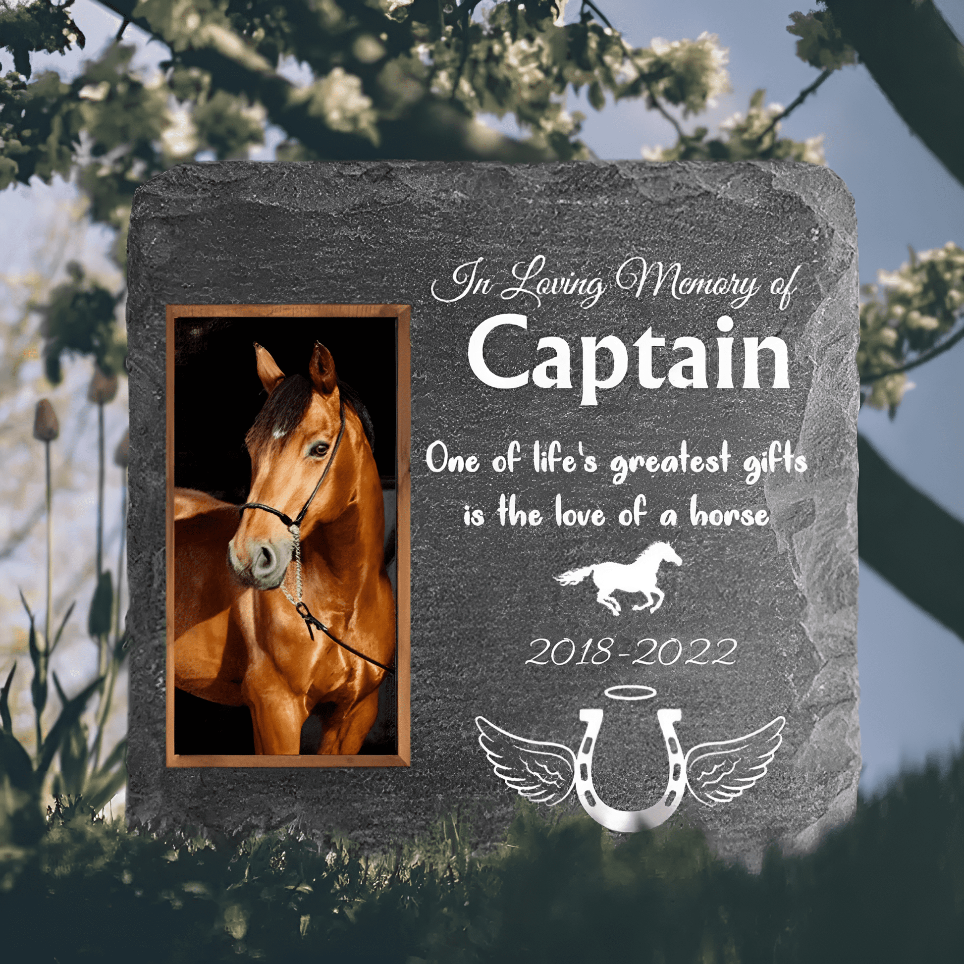 Personalized Horse Pony Memorial Stone