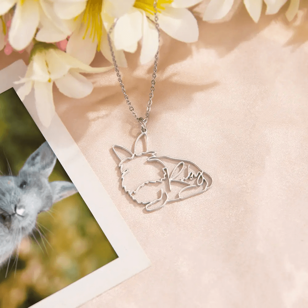Personalized Stainless Steel Small Animal Pet Necklace