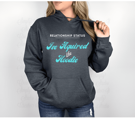 Women's Funny Relationship Status Acquired the Hoodie Heavy Blend Hooded Sweatshirt