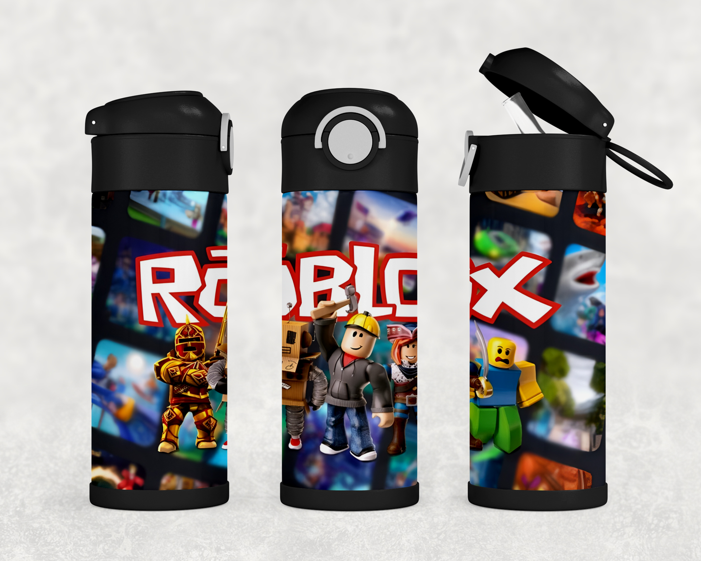 Personalized Robot Blox 12oz Stainless Steel Kids Tumbler