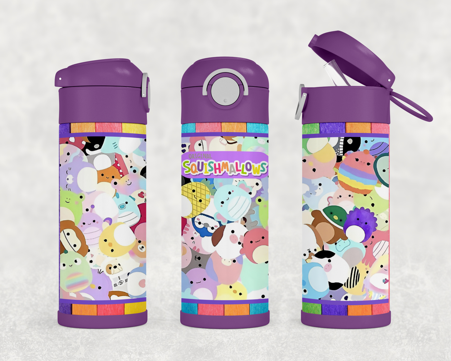 Personalized Squishy Squishmallows 12oz Stainless Steel Kids Tumbler