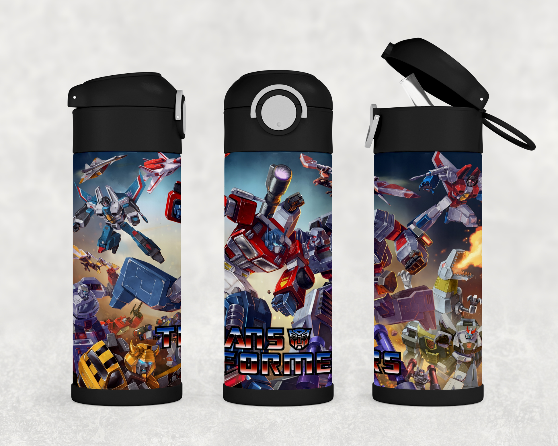 Personalized Transformers 12oz Stainless Steel Kids Tumbler