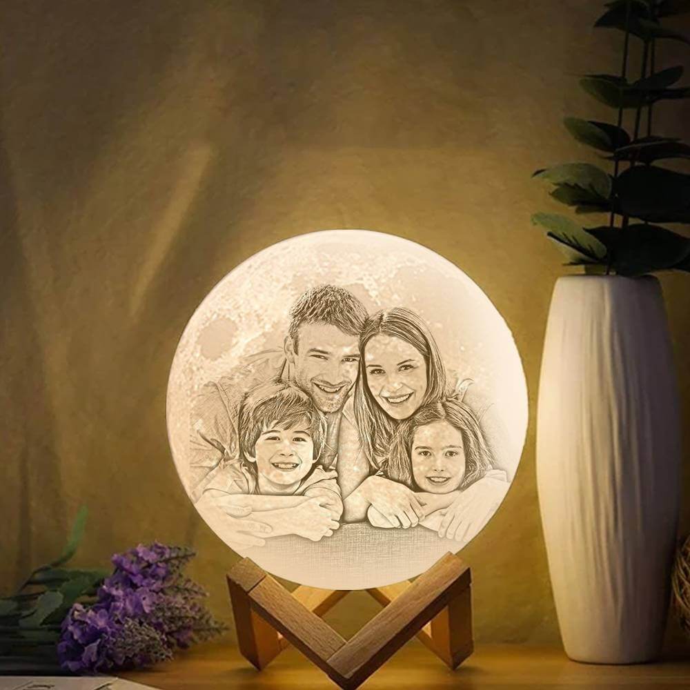 Personalized Custom 3D Printed Photo Lunar Light Moon Lamp