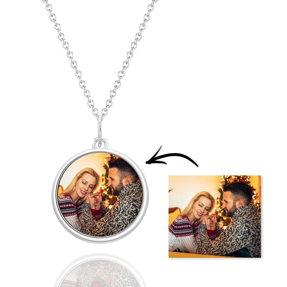 Personalized Custom Circle Photo Necklace