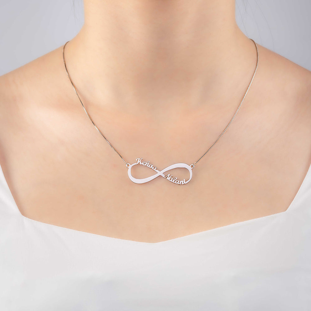 Personalized Infinity Name Necklace - 2 Names - Premium necklace from ideaplus - Just $29.99! Shop now at giftmeabreak