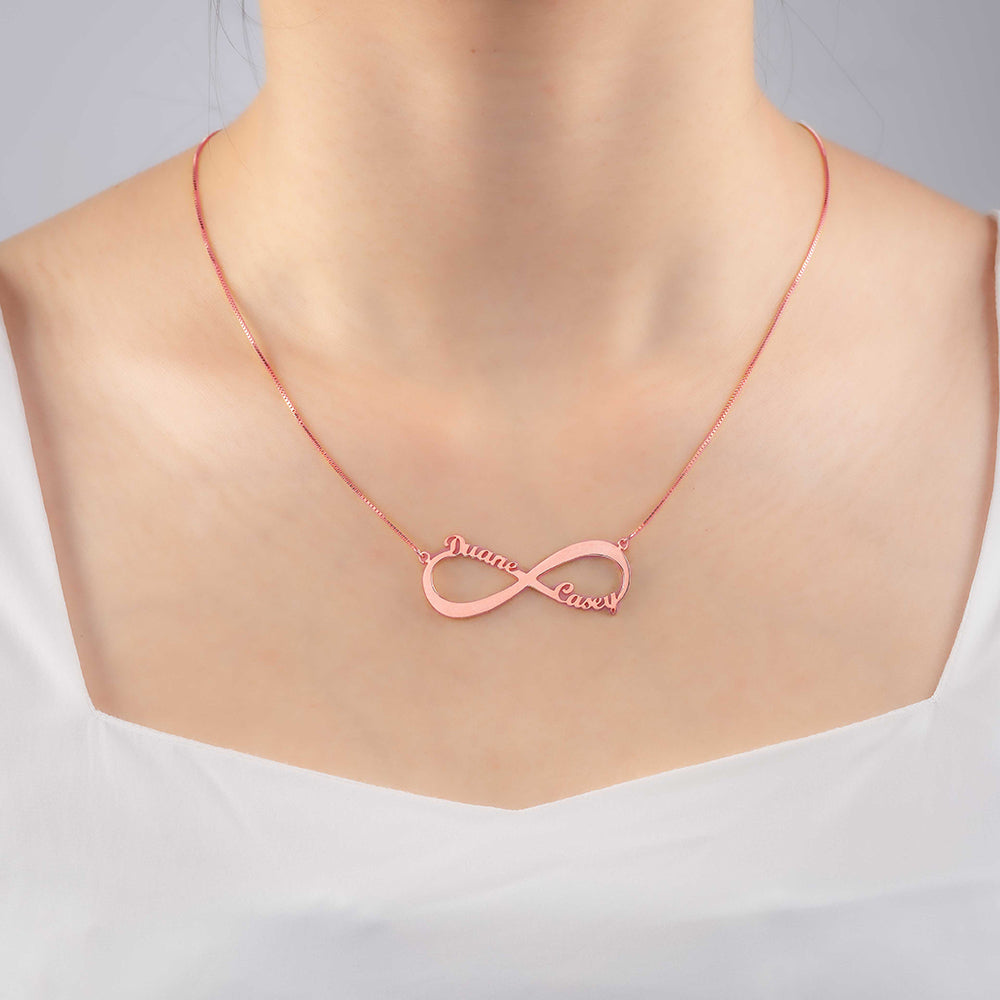 Personalized Infinity Name Necklace - 2 Names - Premium necklace from ideaplus - Just $29.99! Shop now at giftmeabreak