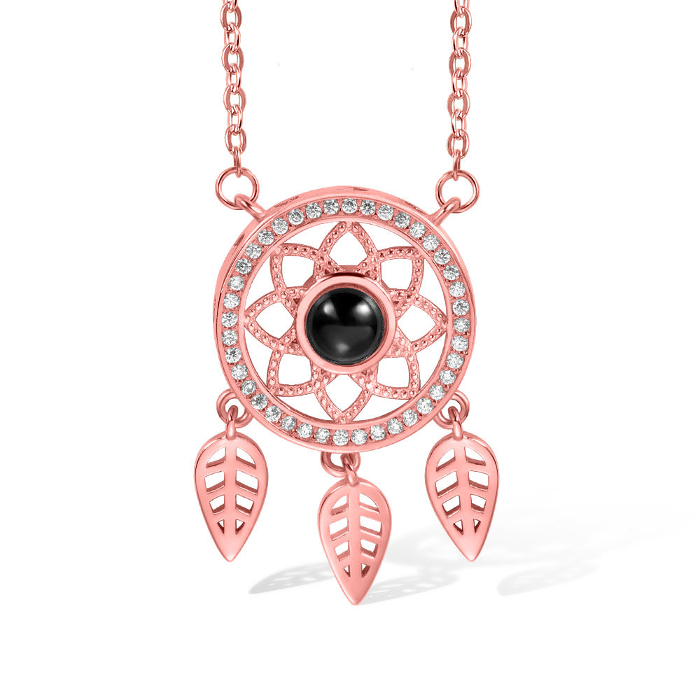 Personalized Sterling Silver Projection Photo Dreamcatcher Necklace - Premium women's necklace from ideaplus - Just $45.99! Shop now at giftmeabreak
