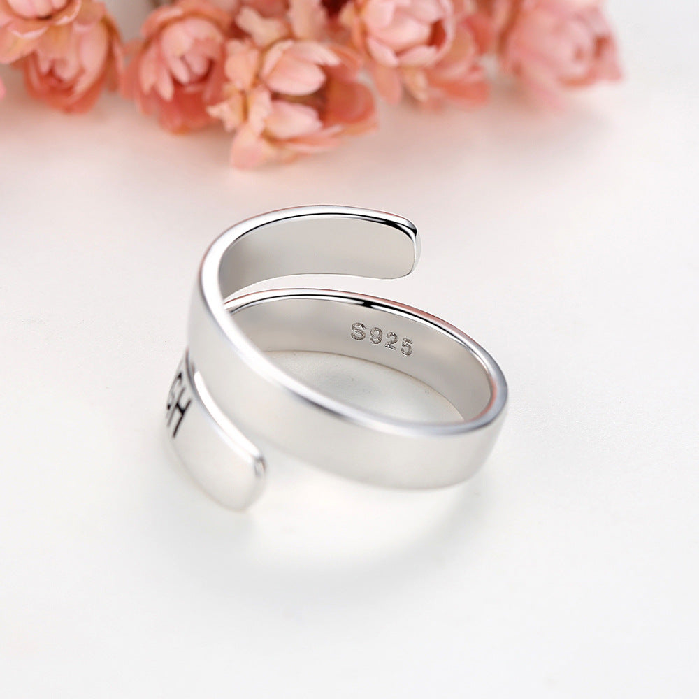 Sterling Silver "I Am Enough" Double Twist Statement Ring - Premium women's ring from Gift Me A Break - Just $23.99! Shop now at giftmeabreak