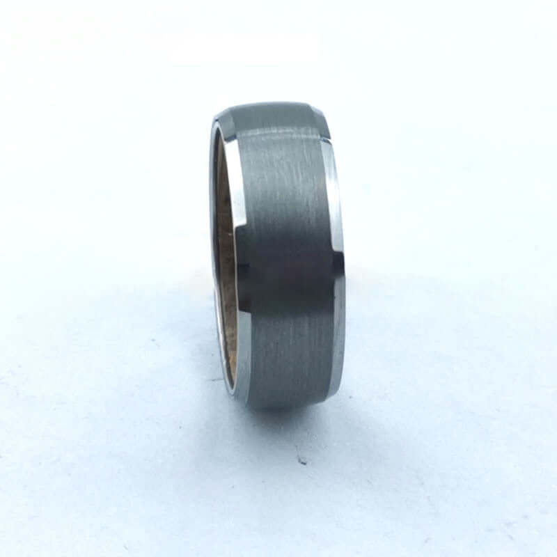 Mens Tungsten Carbide Oak Band Ring