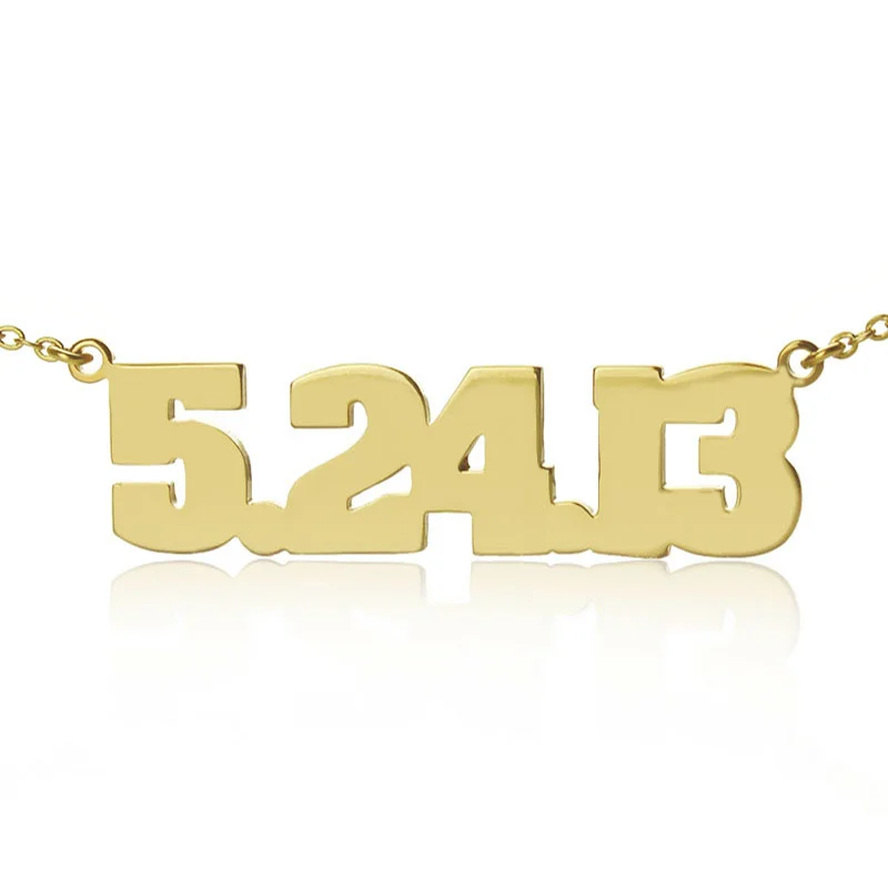 Personalized Custome Stainless Steel Number Necklace