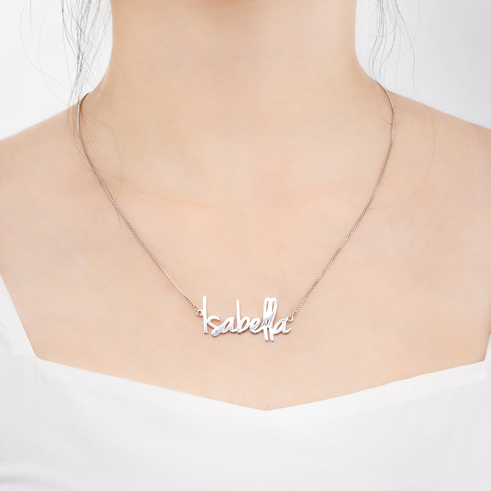 Personalized Sterling Silver Small Name Necklace