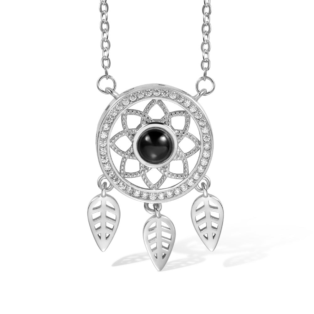 Personalized Sterling Silver Projection Photo Dreamcatcher Necklace - Premium women's necklace from ideaplus - Just $45.99! Shop now at giftmeabreak