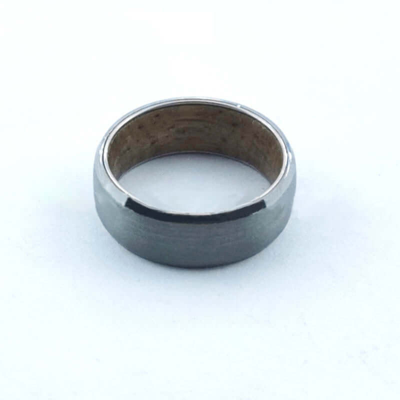 Mens Tungsten Carbide Oak Band Ring