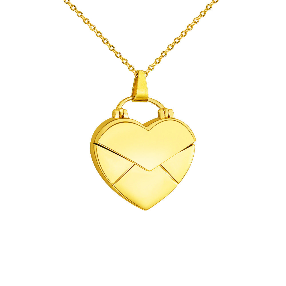 Personalized Custom Heart Photo Box Necklace