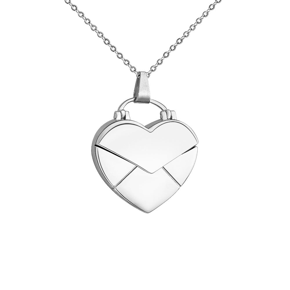 Personalized Custom Heart Photo Box Necklace