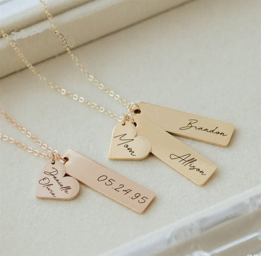 Personalized Love Stainless Steel Pendant Name Necklace - Premium necklace from Gift Me A Break - Just $26.99! Shop now at giftmeabreak