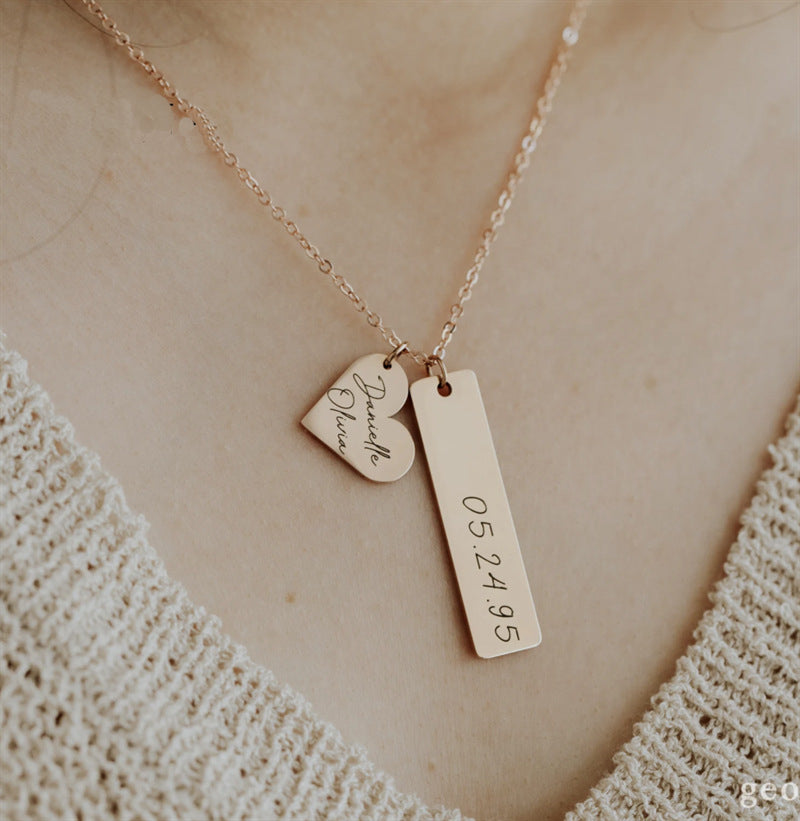 Personalized Love Stainless Steel Pendant Name Necklace - Premium necklace from Gift Me A Break - Just $26.99! Shop now at giftmeabreak