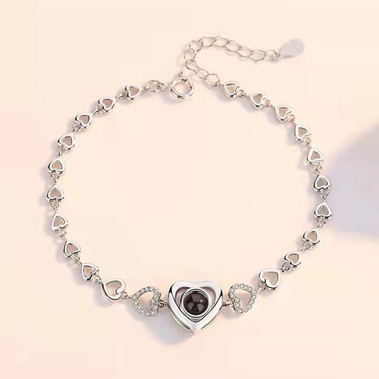 Personalized Heart to Heart Projection Photo Bracelet - Premium women's bracelet from Gift Me A Break - Just $24.99! Shop now at giftmeabreak