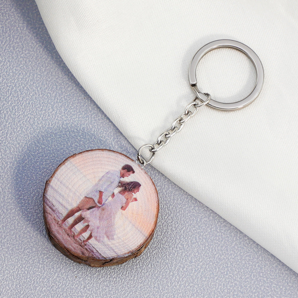 Personalized Photo Log Wood Keychain - Premium keychain from Gift Me A Break - Just $16.99! Shop now at giftmeabreak