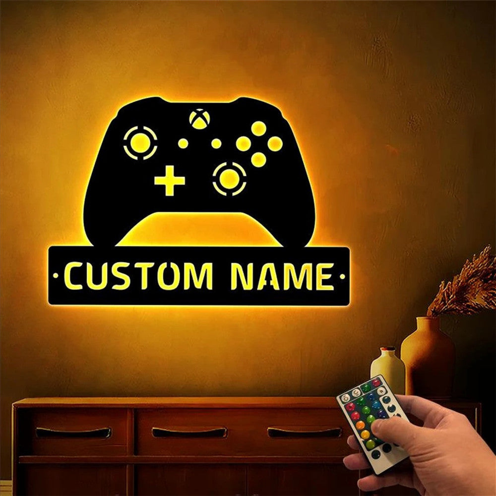 Personalized Name ID Username Gamepad Gamer RGB LED Neon Wall Lamp - Premium sign from giftmeabreak - Just $38.76! Shop now at giftmeabreak
