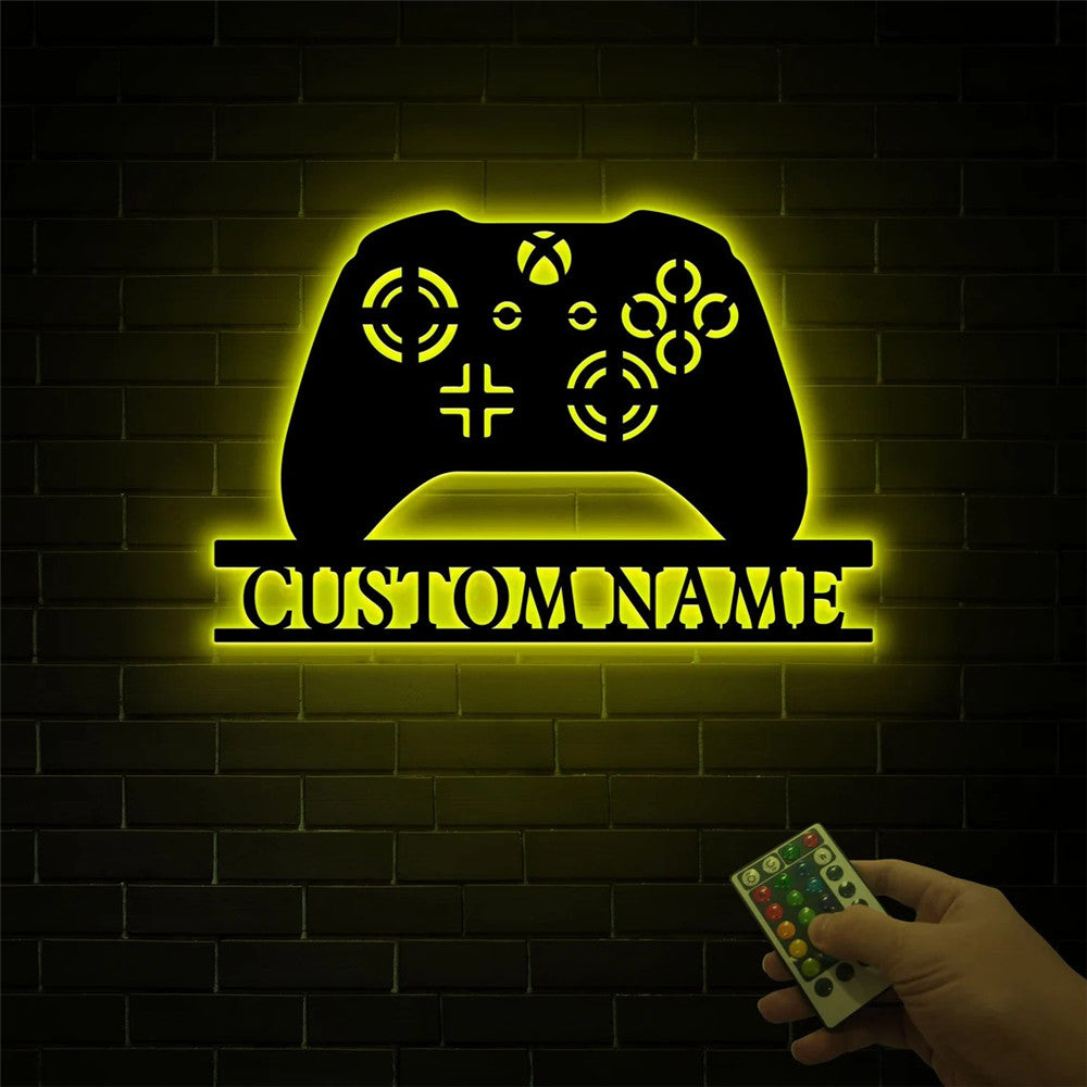 Personalized Name ID Username Gamepad Gamer RGB LED Neon Wall Lamp - Premium sign from giftmeabreak - Just $38.76! Shop now at giftmeabreak