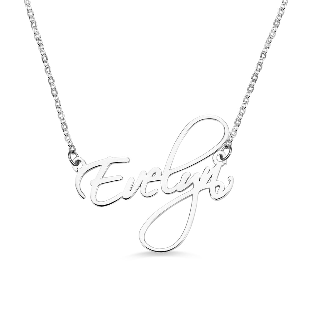 Personalized Stainless Steel Calligraphy Name Necklace - Premium necklace from ideaplus - Just $29.99! Shop now at giftmeabreak