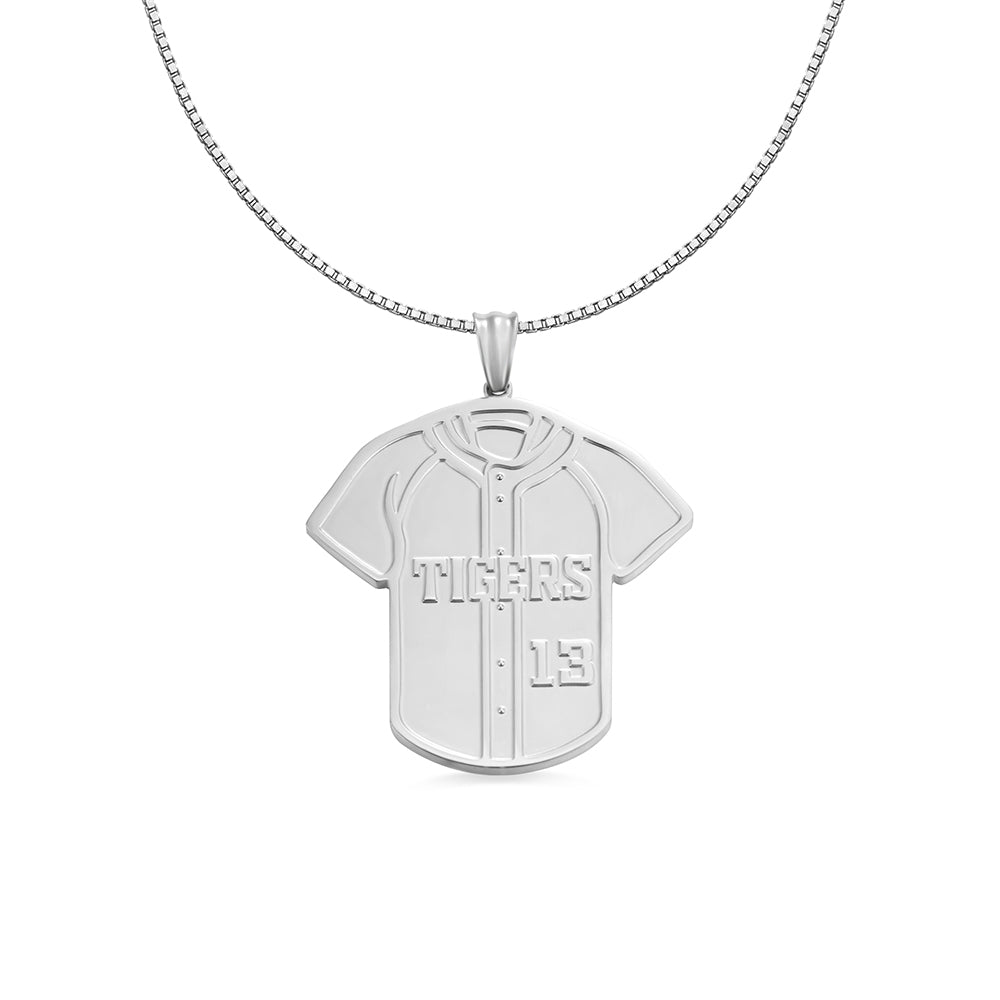 Personalized Stainless Steel Name and Number Baseball Jersey Necklace - Premium men's necklace from ideaplus - Just $35.99! Shop now at giftmeabreak