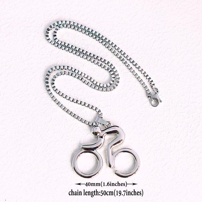 Stainless Steel Cycling Bike Pendant Necklace - Premium men's necklace from Gift Me A Break - Just $24.99! Shop now at giftmeabreak