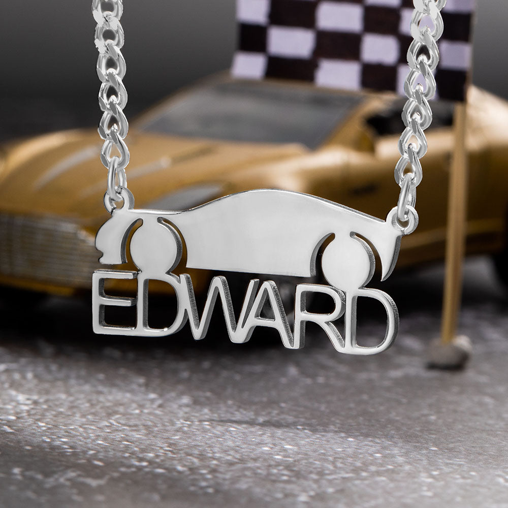Personalized Letter & Car Combination Necklace - Premium Necklace from You only Jewelry - Just $15.99! Shop now at giftmeabreak