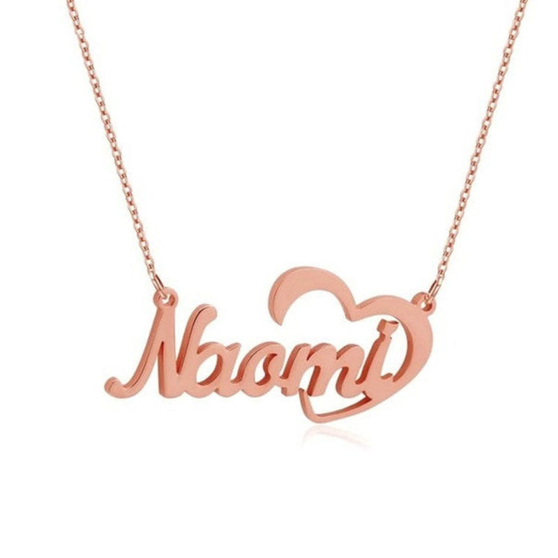 Personalized Stainless Steel Name with Heart Clavicle Necklace - Premium necklace from Gift Me A Break - Just $19.99! Shop now at giftmeabreak