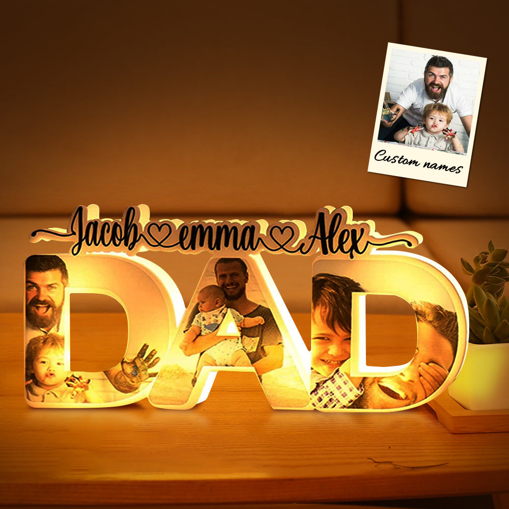 Personalized Father's Day Night Lamp Custom Acrylic - Premium light from Gift Me A Break - Just $25.99! Shop now at giftmeabreak