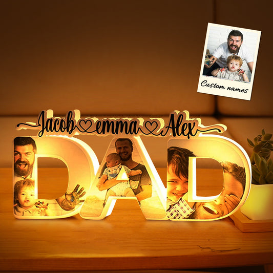 Personalized Father's Day Night Lamp Custom Acrylic - Premium light from Gift Me A Break - Just $25.99! Shop now at giftmeabreak