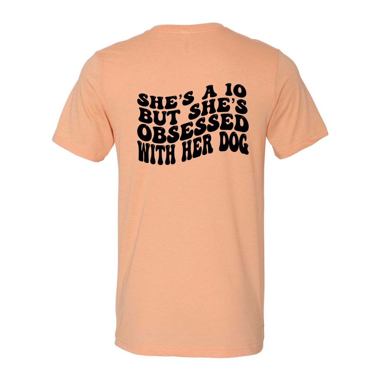 Women's She's a Ten but She's Obsessed with Her Dog Personalized Graphic Tee