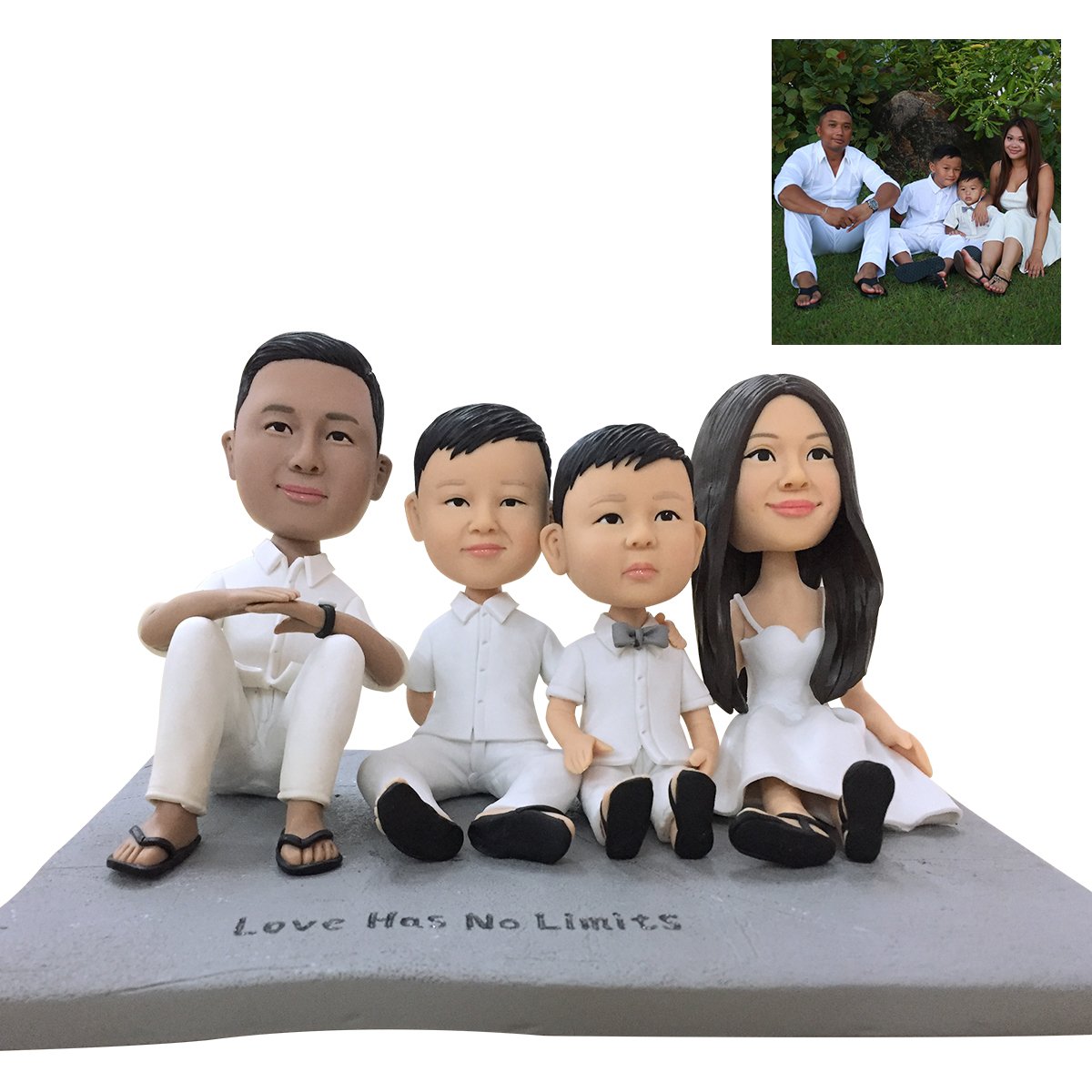 Personalized Fully Customizable 4 Person Bobblehead - Premium bobblehead from Gift Me A Break - Just $201.99! Shop now at giftmeabreak