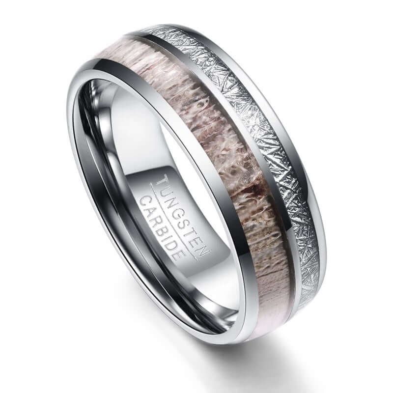 Mens 100 Tungsten Carbide Steel Ring