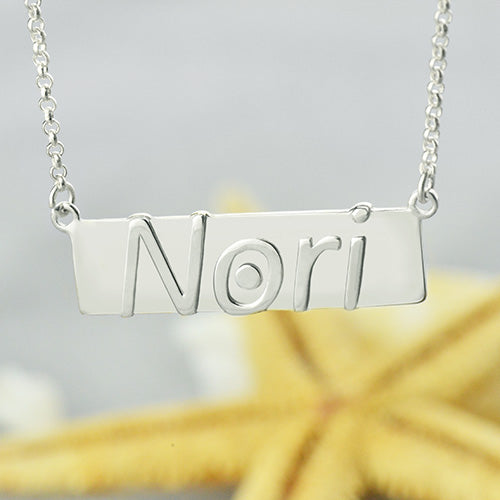 Personalized Nameplate Bar Necklace Sterling Silver - Premium Necklace from You only Jewelry - Just $35.99! Shop now at giftmeabreak