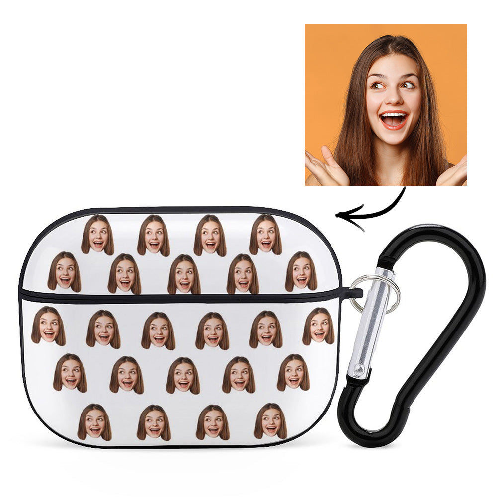 Personalized Custom Face Photo Air Pods Pro Case with Keychain