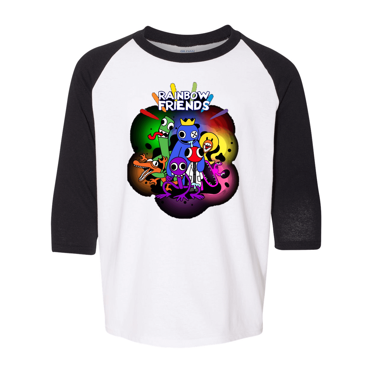 Kids Rainbow Friends Heavy Cotton Youth Raglan Graphic Tee