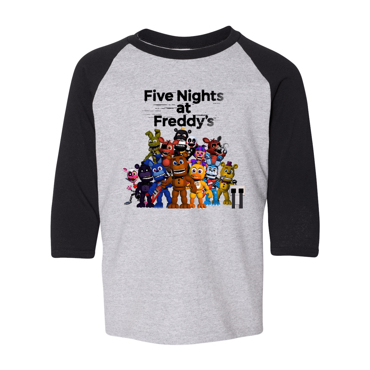 Kid's Five Nights at Freddys Heavy Cotton Youth Raglan Graphic Tee