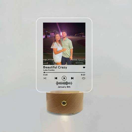 Personalized Custom Scannable Music Album Cover Night Light with Speaker